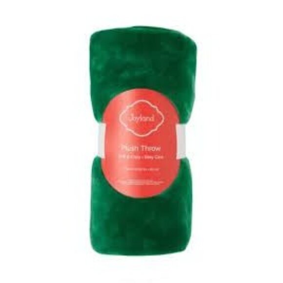 Joyland Plush Throw 50"x 60" Soft & Cozy Green Christmas Blanket Sherpa New Belk - Picture 4 of 6